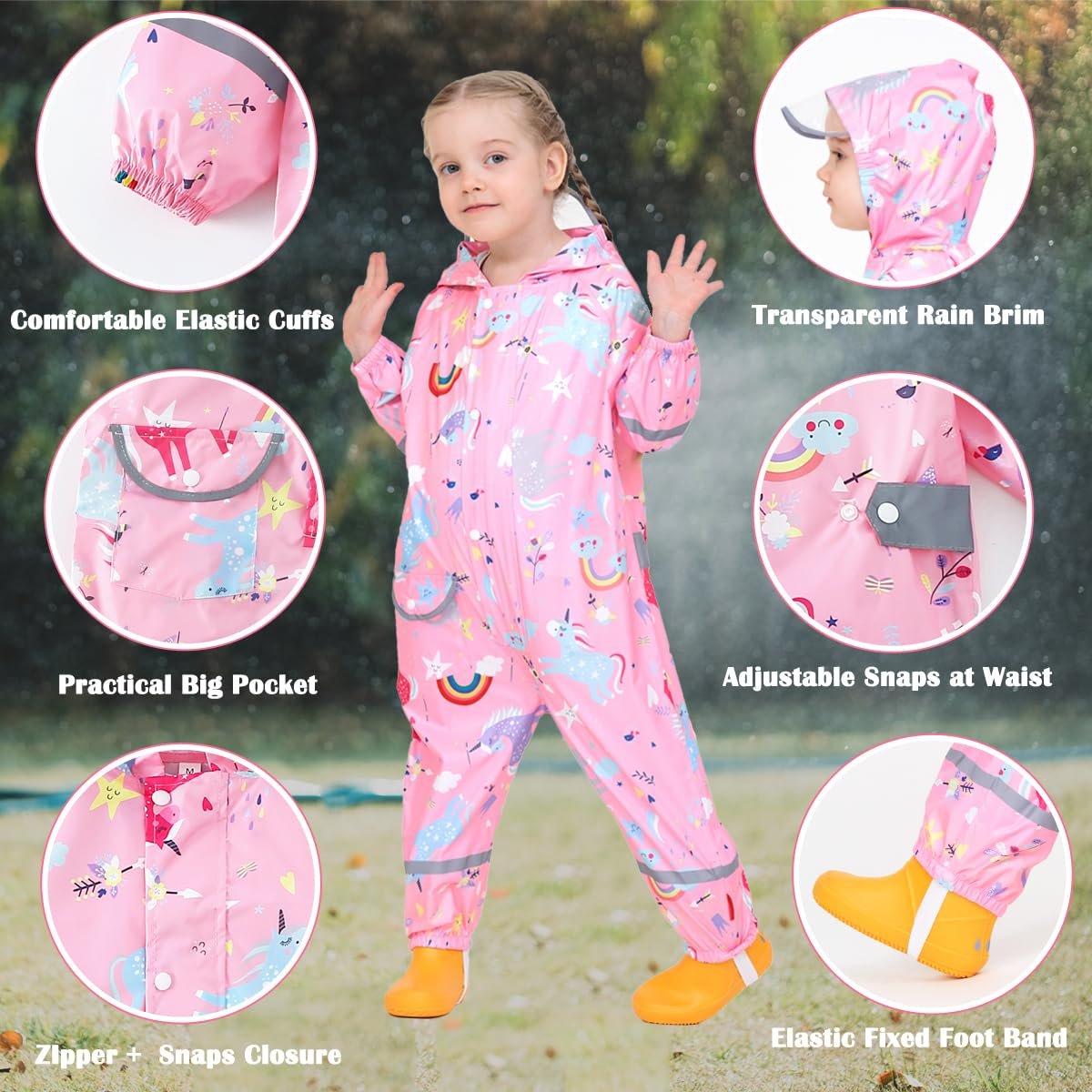 Дитячий дощовий костюм Fewlby - дощовий комбінезон, фото №4