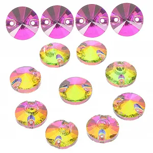 Стрази Hohopeti для рукоділля 48 шт, пришивні діамантові стрази, декоративні матеріали зі скла для весільних суконь - Фото 1