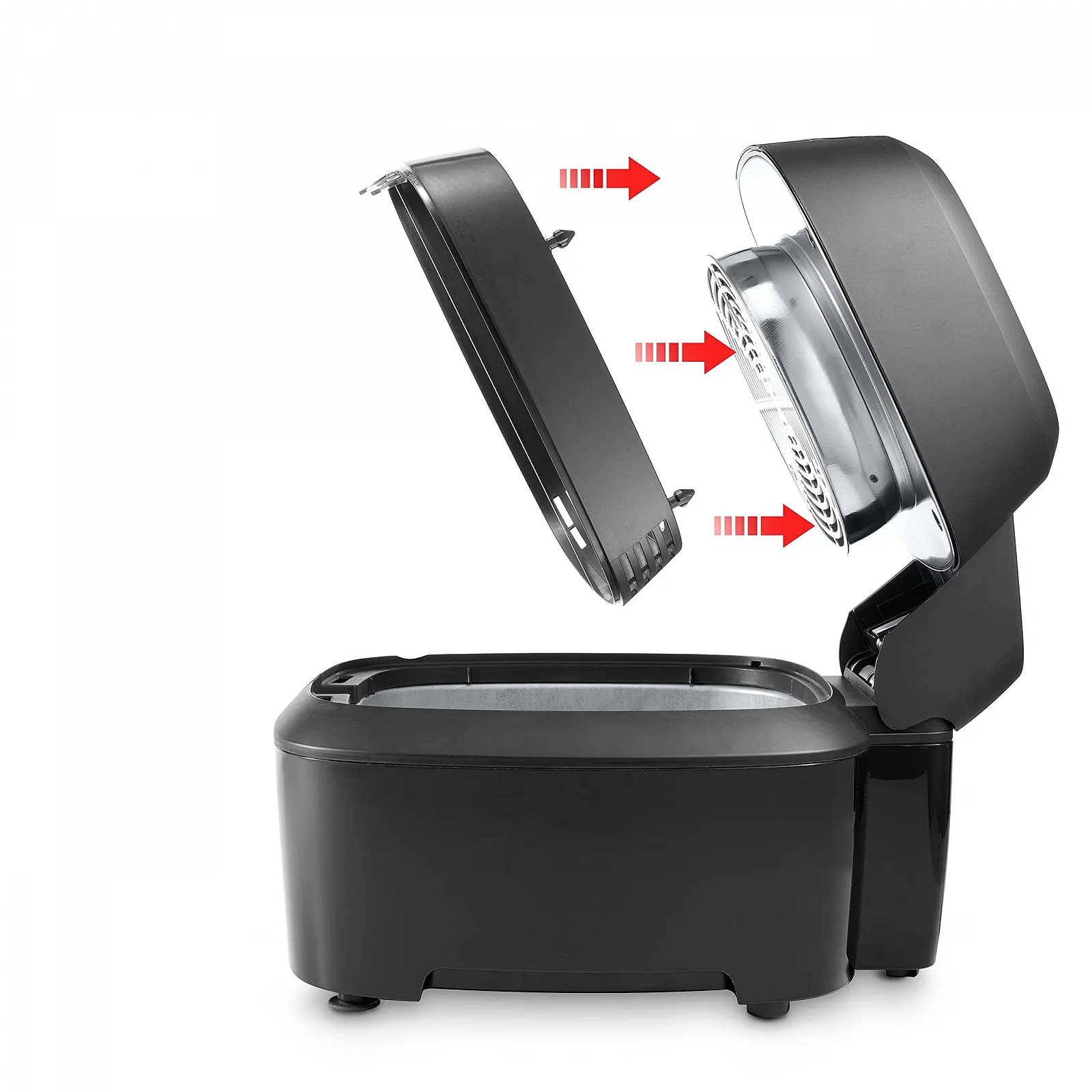 Мультипіч De'Longhi IDEALFRY FH2184.BK 1.25 кг 3.9 л LED Чорна, фото №5 Мультипіч De'Longhi IDEALFRY FH2184.BK 1.25 кг 3.9 л LED Чорна, фото №5