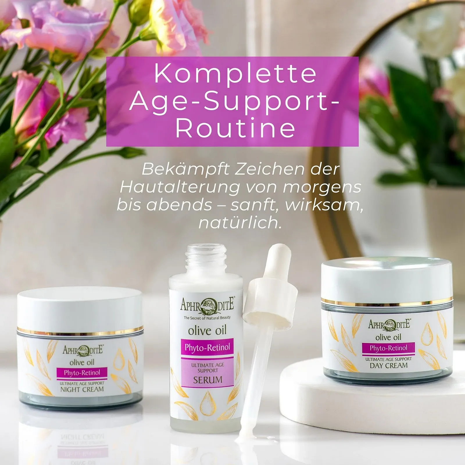 Денний крем Aphrodite Anti-Ageing & Firming з органічною оливковою олією та фіто-ретинолом 50 мл / 1.70 рідких унцій, фото №7