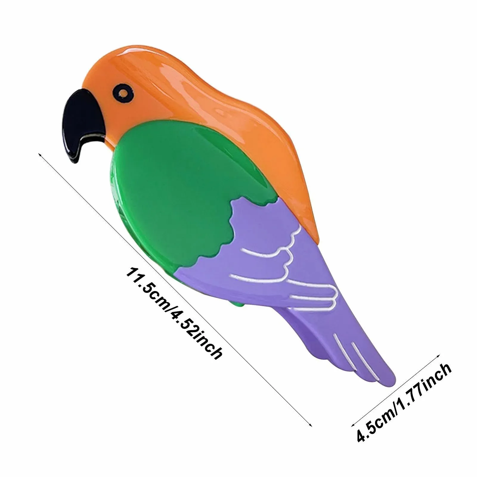 Заколка для волос Ацетат Попугай - Заколка для волос из ацетата в форме попугая, милая заколка для волос в виде птицы, аксессуары для коротких волос, тонких волос, густых волос, фото №5 Заколка для волос Ацетат Попугай - Заколка для волос из ацетата в форме попугая, милая заколка для волос в виде птицы, аксессуары для коротких волос, тонких волос, густых волос, фото №5