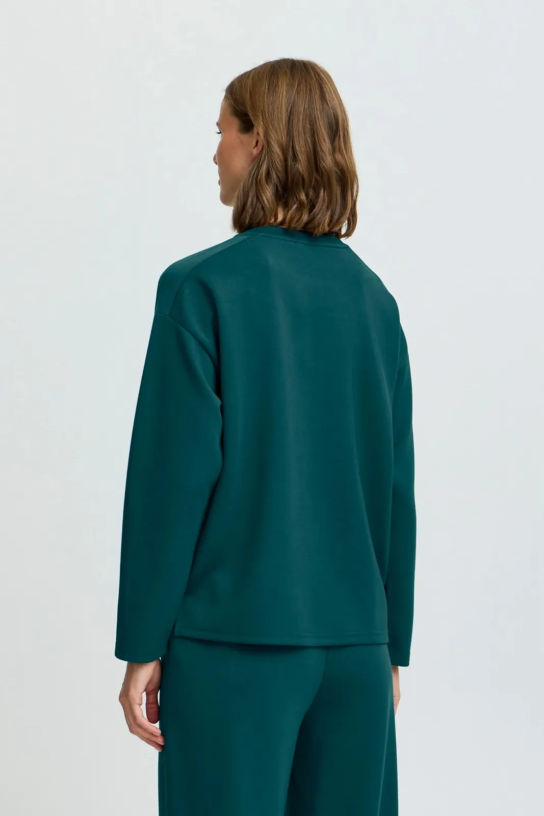 Пуловер b.young Женский Классический Крой Круглый Вырез Длинный Рукав Удобный Стильный, фото №4