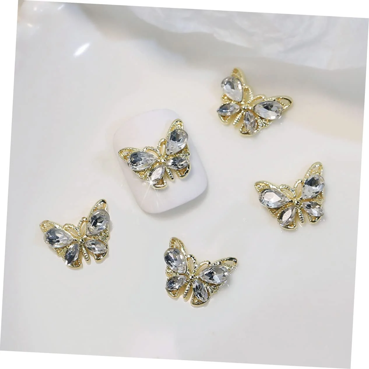 Украшения для ногтей Бабочка FRCOLOR 4 набора, 3D украшения для маникюра, 10 штук x 4, фото №4