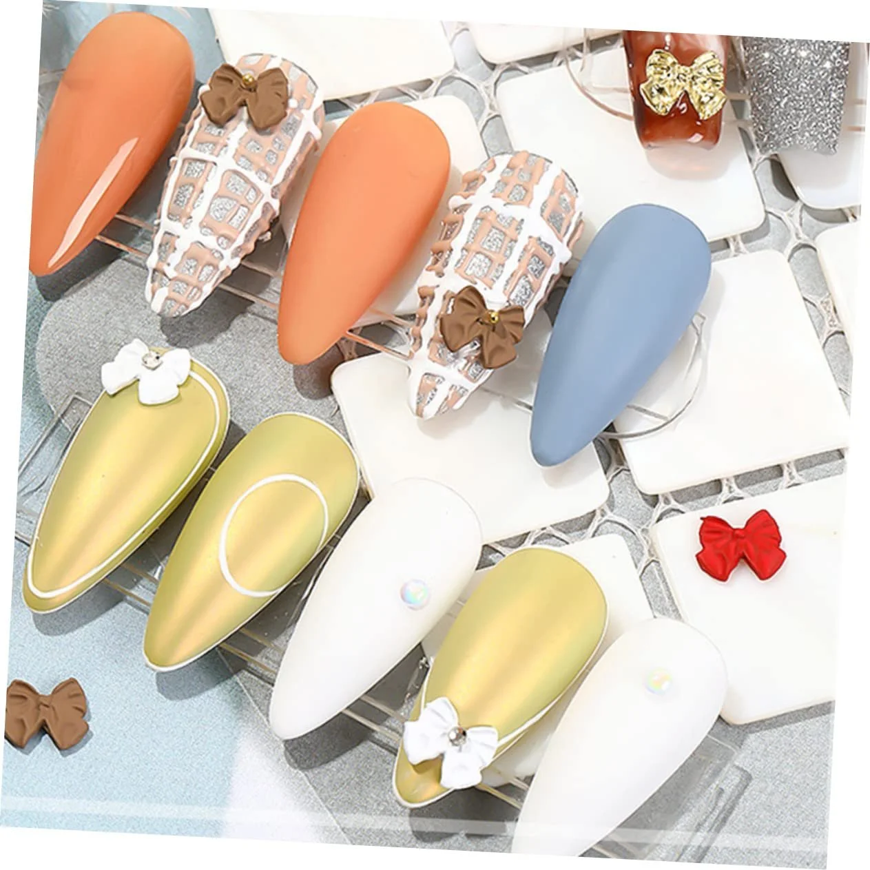 Прикраса для нігтів Garneck Mattierte Schleife 35 шт., фото №4