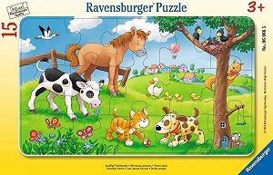 Пазл Ravensburger 06066 Cuddly Animal Friends рамка - Фото 1
