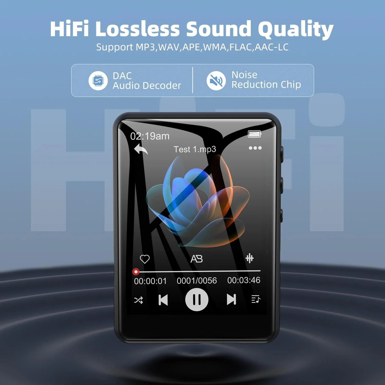 MP3 плеєр ZAQE 64GB Bluetooth 5.3 Чорний, фото №2