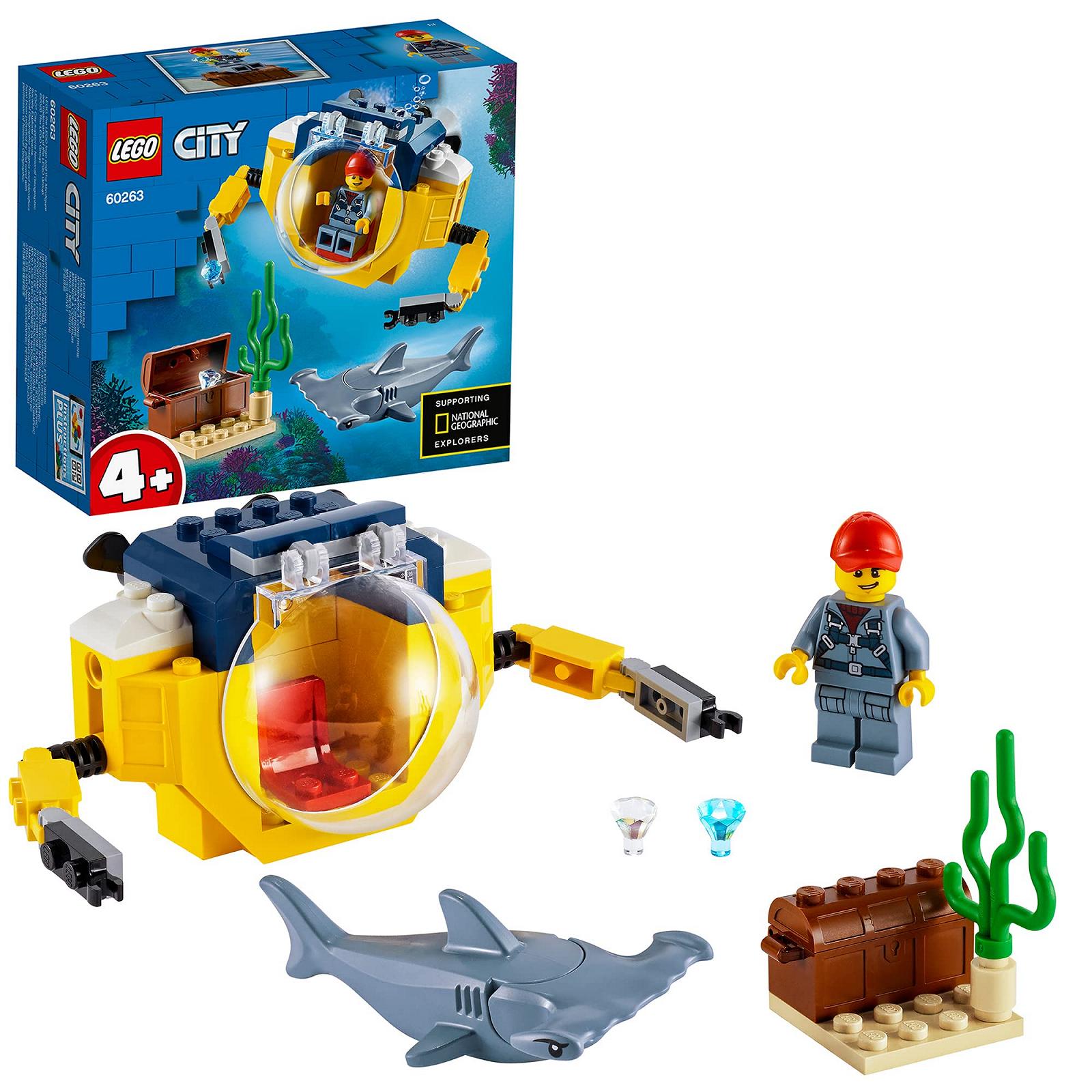 Набор Lego City 60263 мини-субмарина исследователь моря для подводных приключений для детей от 4 лет, фото №1