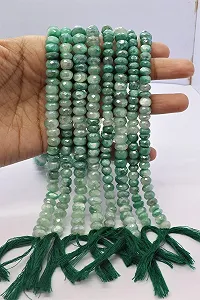 Бусины Лунный Камень Shaded Green рондель граненые 6.5-7 мм, 8-9 мм зеленый - Фото 1