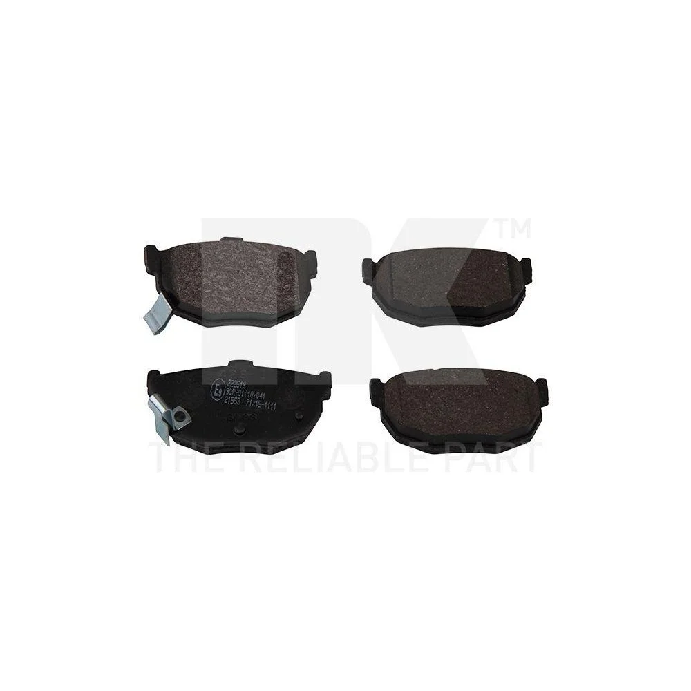 Комплект тормозных колодок, дисковый тормоз NK 223518 для KIA, задняя ось, фото №1