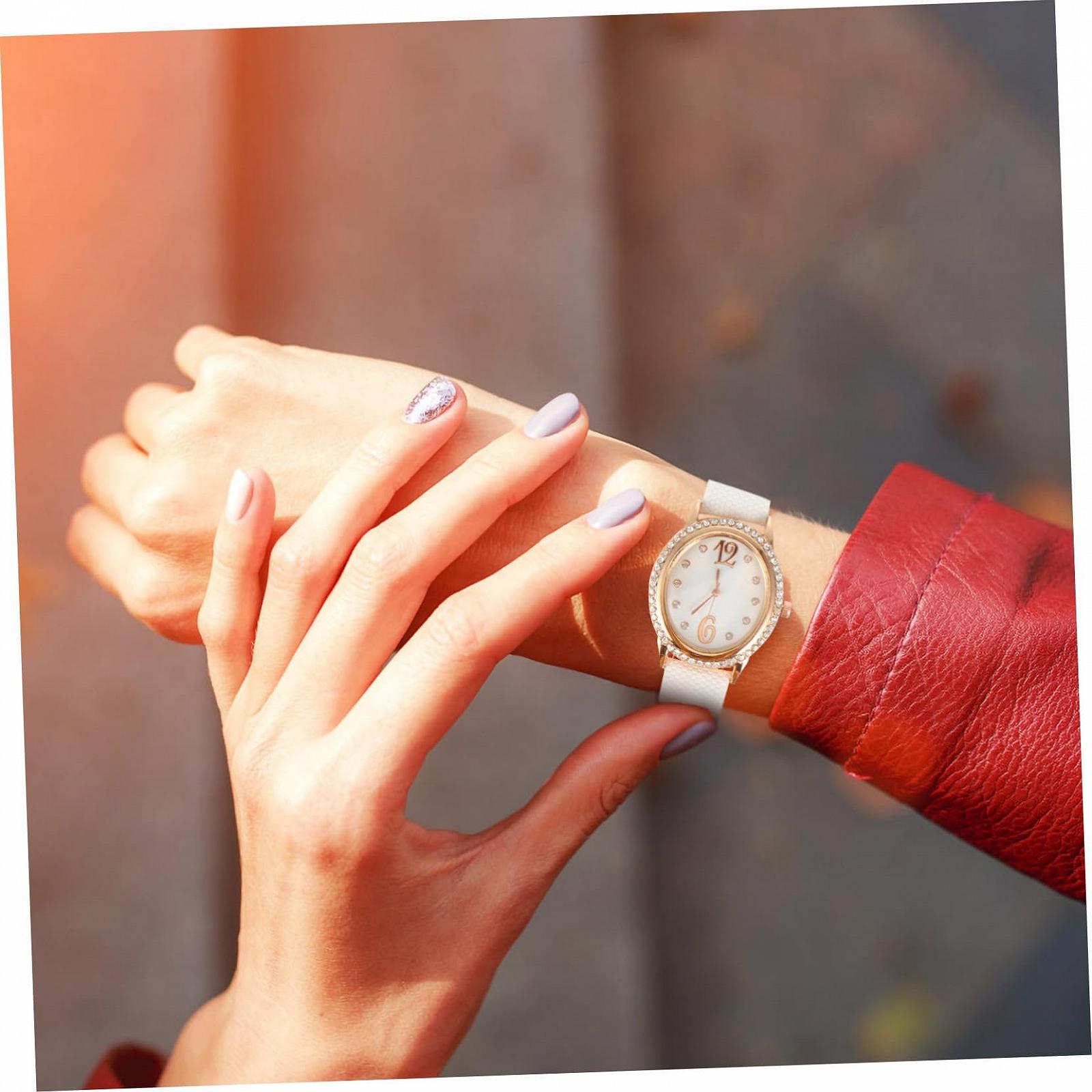 Часы Healvian маленькие с украшениями женские серебряные женские часы деловые кожаные белые, фото №6 Часы Healvian маленькие с украшениями женские серебряные женские часы деловые кожаные белые, фото №6