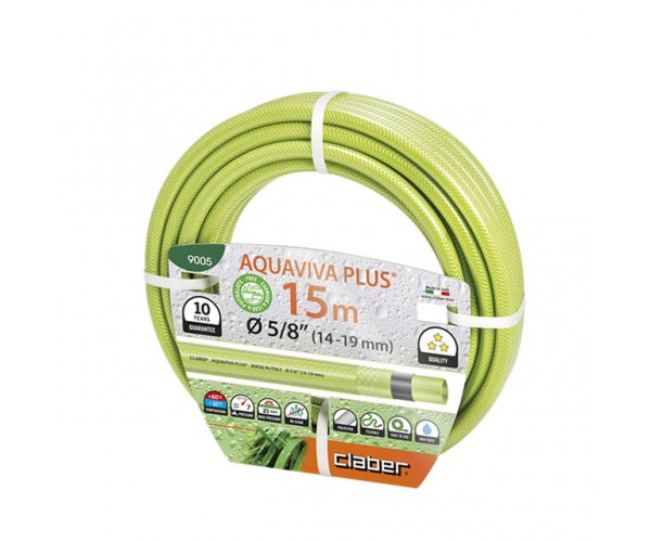 Шланг поливальний 5/8", 15м Aquaviva Plus салатовий, фото №1