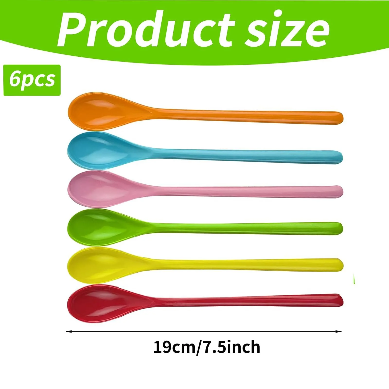 Ложки Пластикові Різнокольорові для морозива, 6 шт, фото №2 Ложки Пластикові Різнокольорові для морозива, 6 шт, фото №2