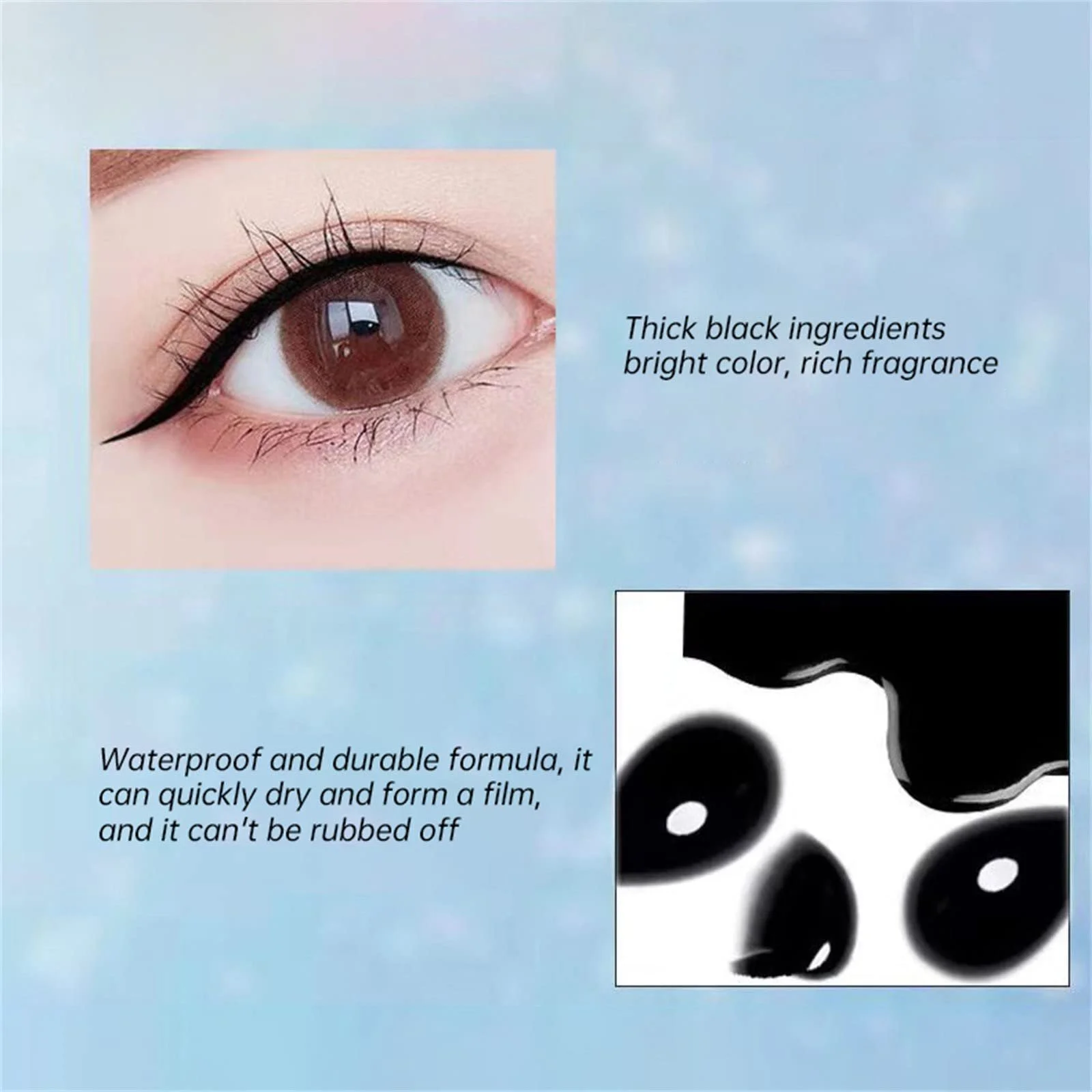 Подводка Starry Sky Жидкая Подводка для глаз Черная Водостойкая Долговечная Тонкая 1 мл (A,), фото №4