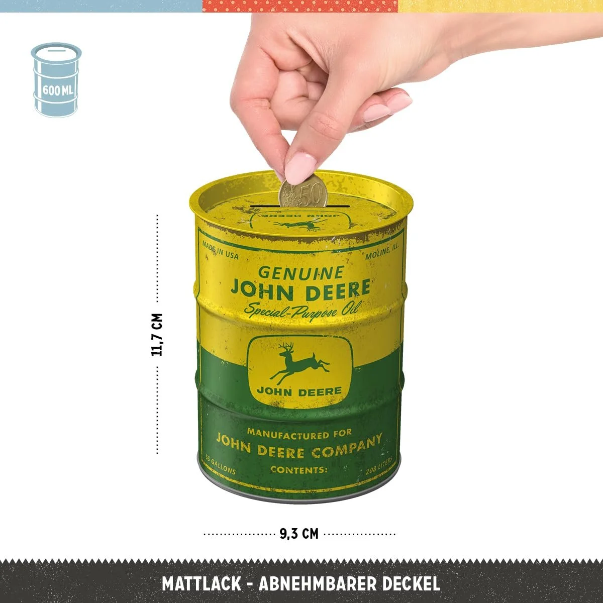 Скарбничка Nostalgic-Art John Deere Special Purpose Oil ретро металева 600 мл, фото №2