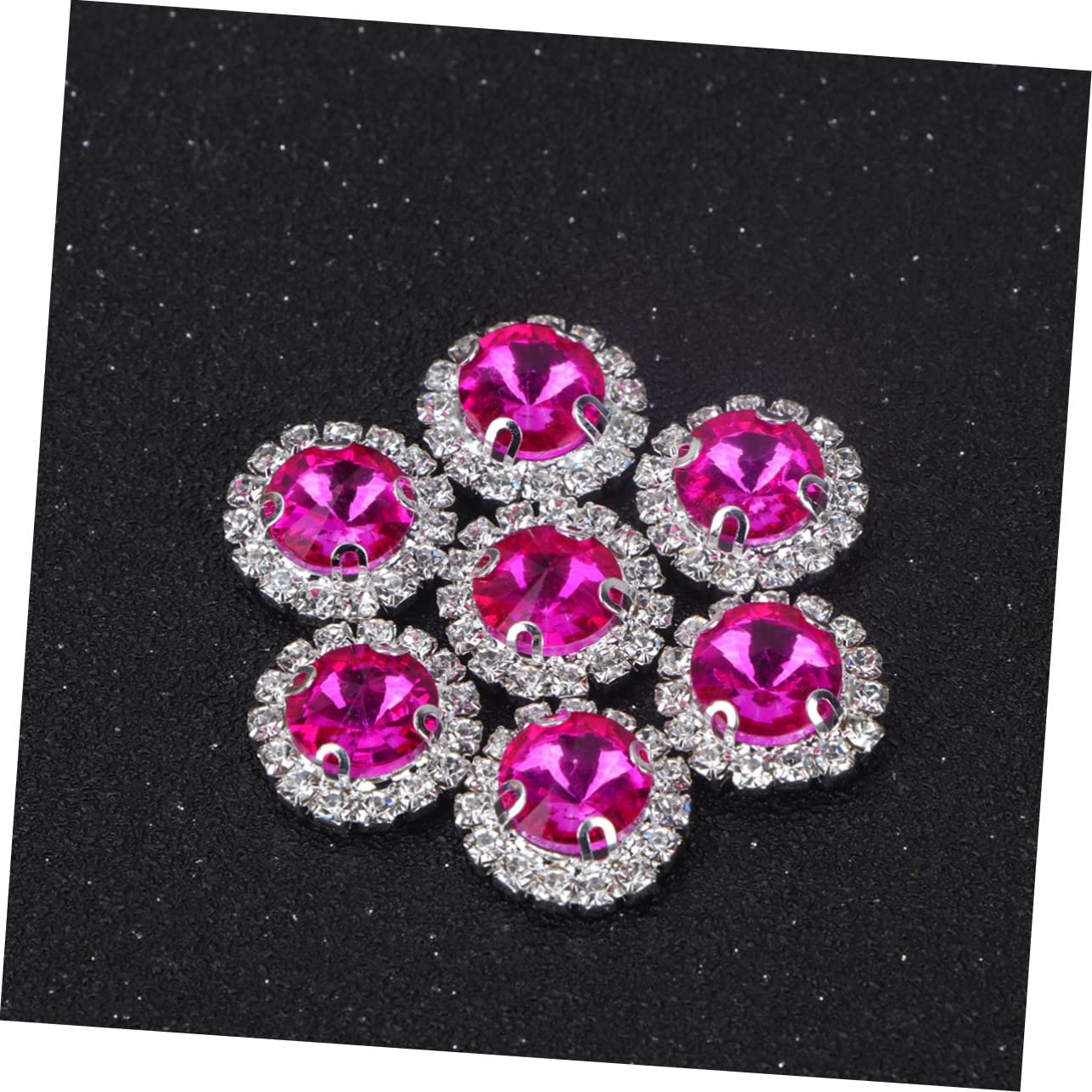 Стрази Плоскі NUOBESTY 20 шт. з акрилової смоли для шиття, ґудзики зі стразами, прикраси з бісеру зі стразами, скляні прикраси на блискавці, плоскі ґудзики для пришивання кристалів, фото №7