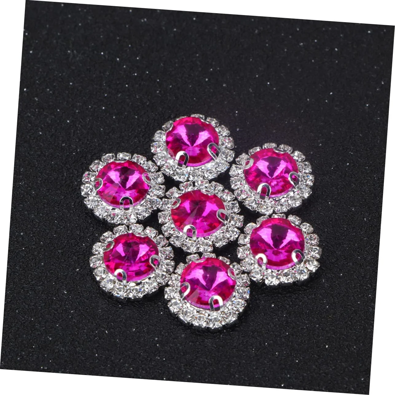 Стрази Плоскі NUOBESTY 20 шт. з акрилової смоли для шиття, ґудзики зі стразами, прикраси з бісеру зі стразами, скляні прикраси на блискавці, плоскі ґудзики для пришивання кристалів, фото №7