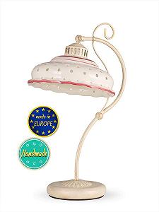 Настільна лампа 4071412 кераміка E27 античний білий червоний synthetic.ua - Фото 1