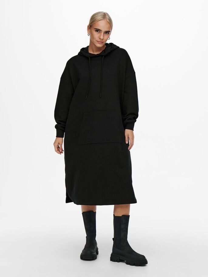 Сукня ONLCHELSEA LIFE L/S OVERSIZE DRESS SWT 15241307- ONLY Чорний L, фото №1