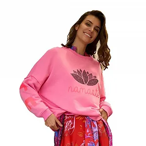 Женская Толстовка Miss Goodlife Namaste MG13061 Розовый Неон - Фото 1