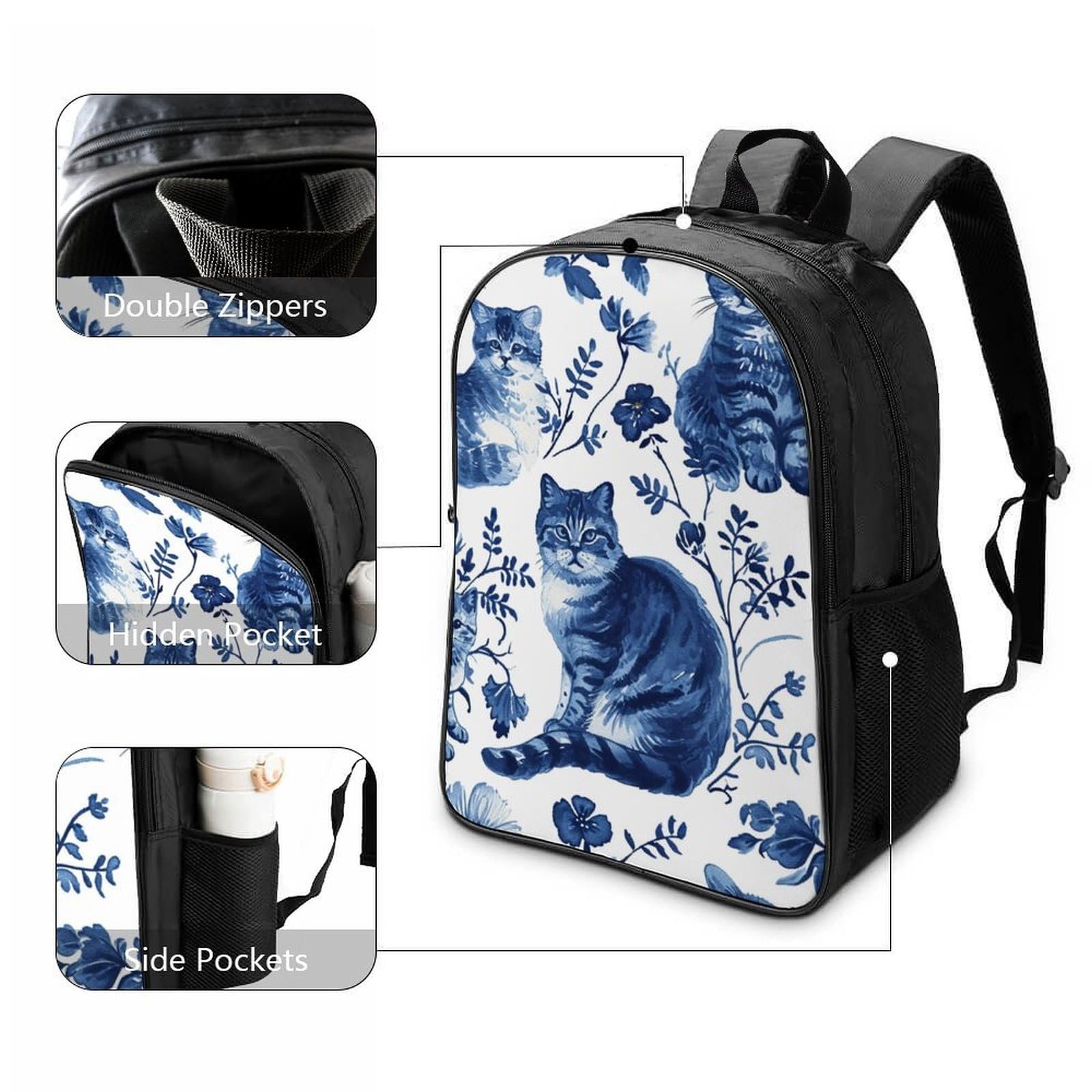 Рюкзак школьный FPAKAKIIE Cute Cat, Style-1, 40 x 28 x 16 см, фото №3