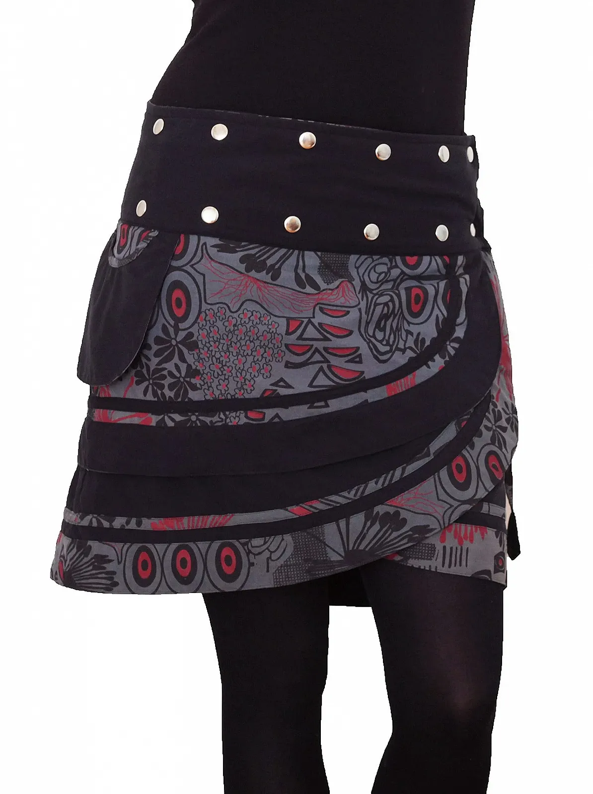 Спідниця-запаска жіноча Purewonder SK196, бавовняна з кишенею, фото №5