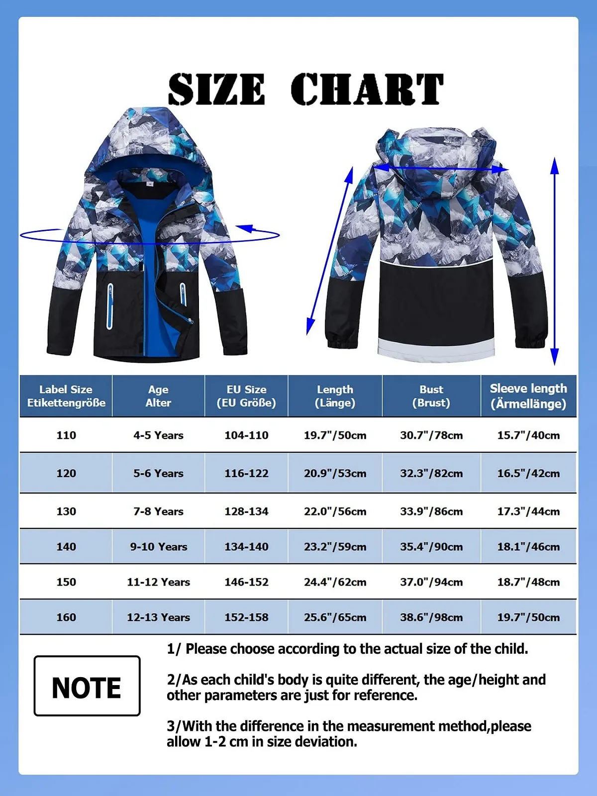 Куртка-дождевик NATUST с подкладкой для мальчиков, ветро- и водонепроницаемая переходная, фото №7