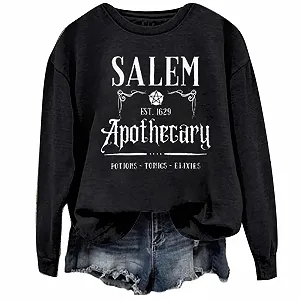 Жіночий світшот Generisch без капюшона, елегантний принт з літерами, готичний стиль - Фото 1