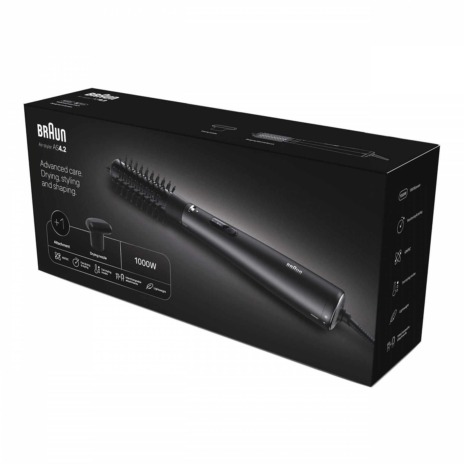 Фен-щетка Braun AS4.2 1000 Вт IONTEC Black/Chrome BRAS420E, фото №10