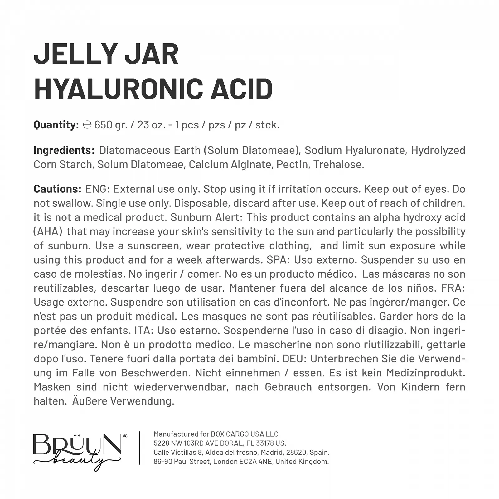Маска для обличчя BRÜUN Hyaluronic AC Jelly Peel-Off, фото №7 Маска для обличчя BRÜUN Hyaluronic AC Jelly Peel-Off, фото №7