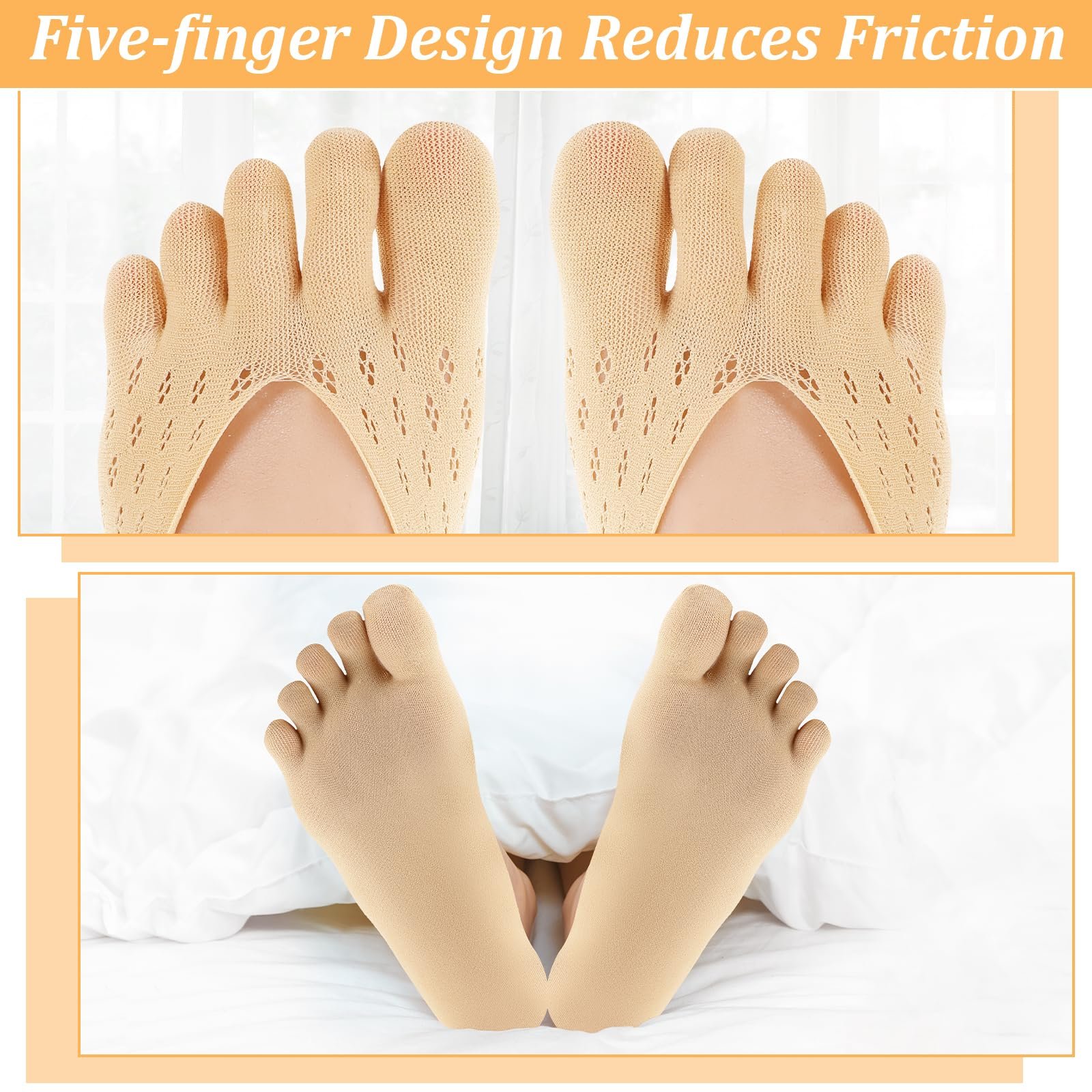 Носки с пальцами Ouligay, 5 пар, фото №3