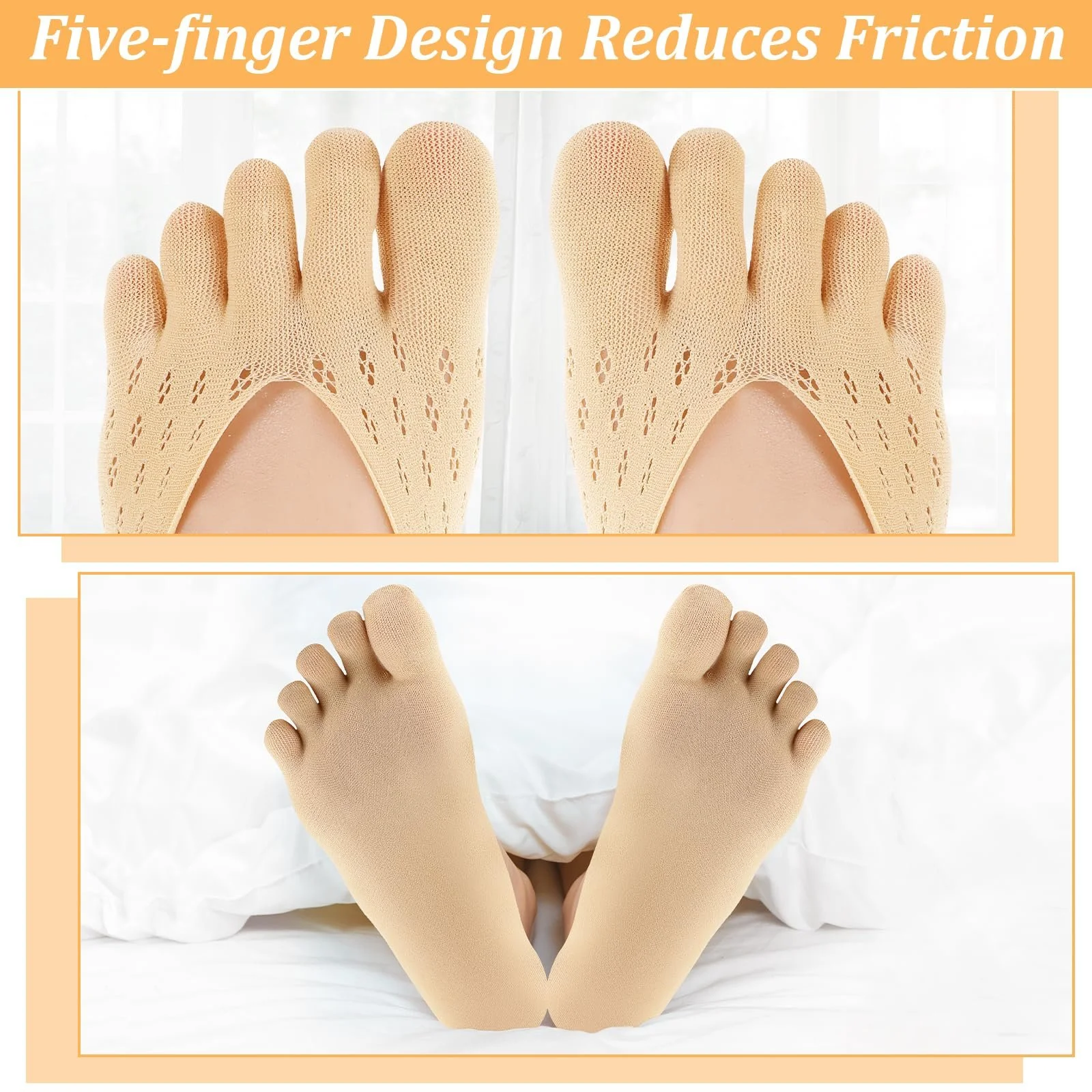 Носки с пальцами Ouligay, 5 пар, фото №3