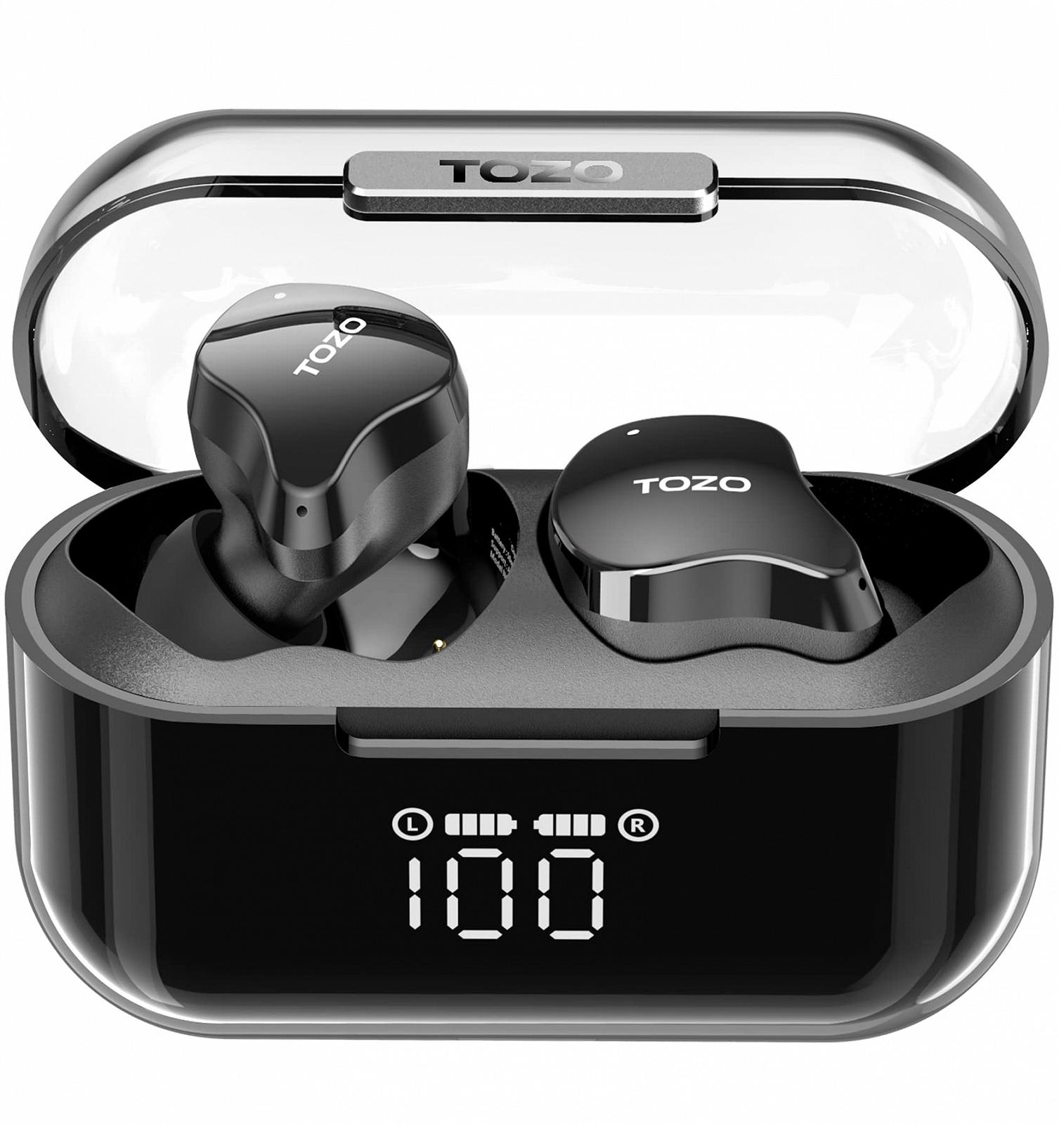 Наушники TOZO Crystal Buds Беспроводные Стерео Bluetooth 49 часов Черный, фото №1