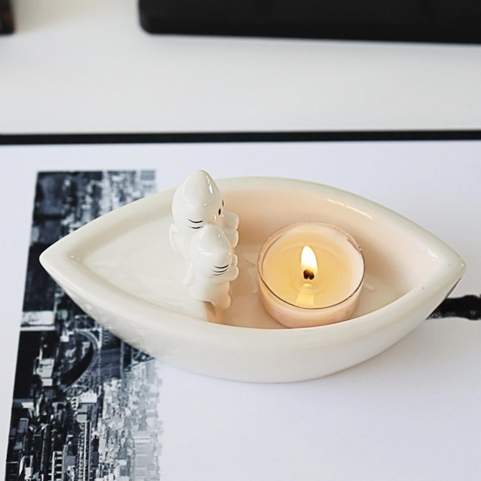 Подсвечник Ceramic Kitten Cat Heating Paw Ship Type, фото №5