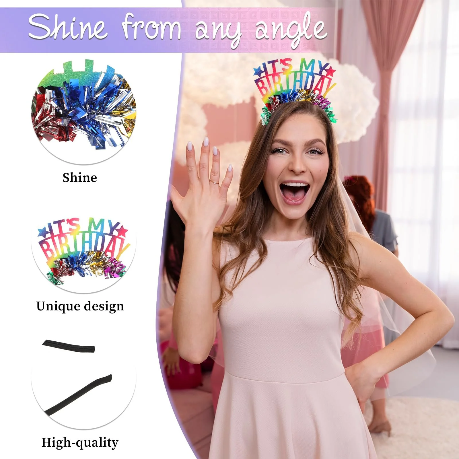 Обруч На День Рождения Радужный, фото №3 Обруч На День Рождения Радужный, фото №3