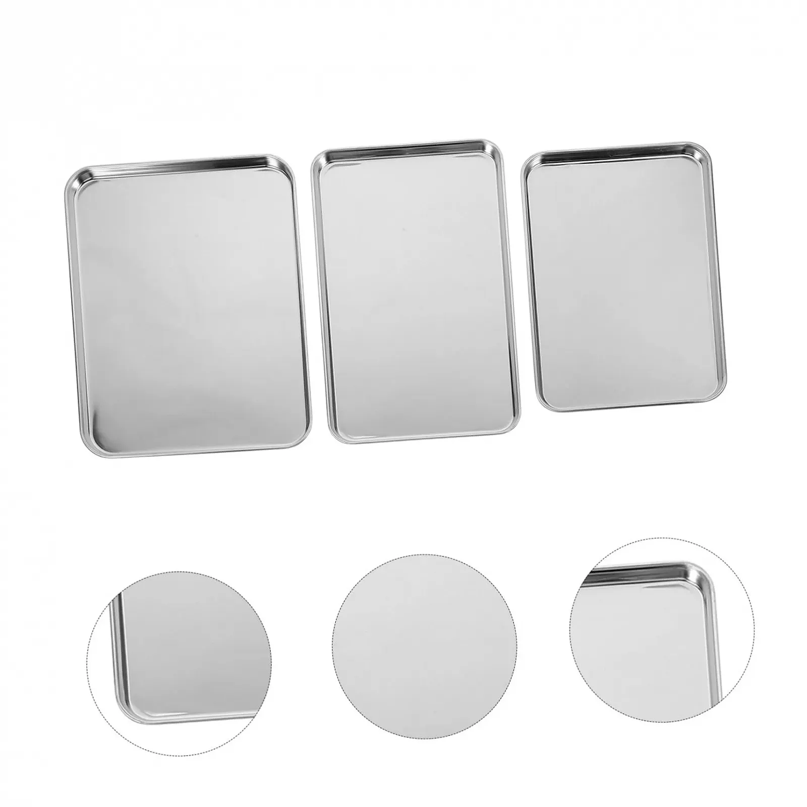 Форми для запікання SHOWERORO 3 шт. прямокутні термостійкі антипригарне покриття нержавіюча сталь, фото №7