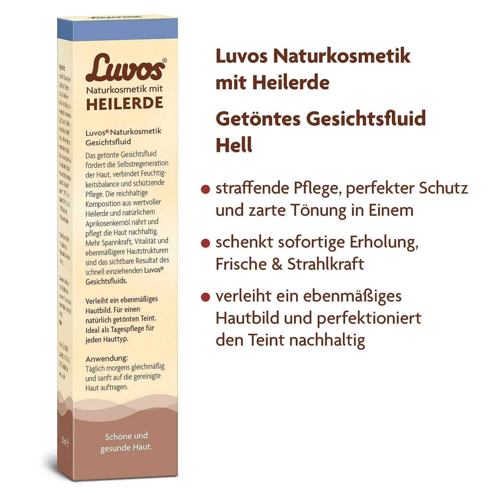 Флюїд для обличчя LUVOS Natural cosmetic light тонуючий 50 мл, фото №4 Флюїд для обличчя LUVOS Natural cosmetic light тонуючий 50 мл, фото №4