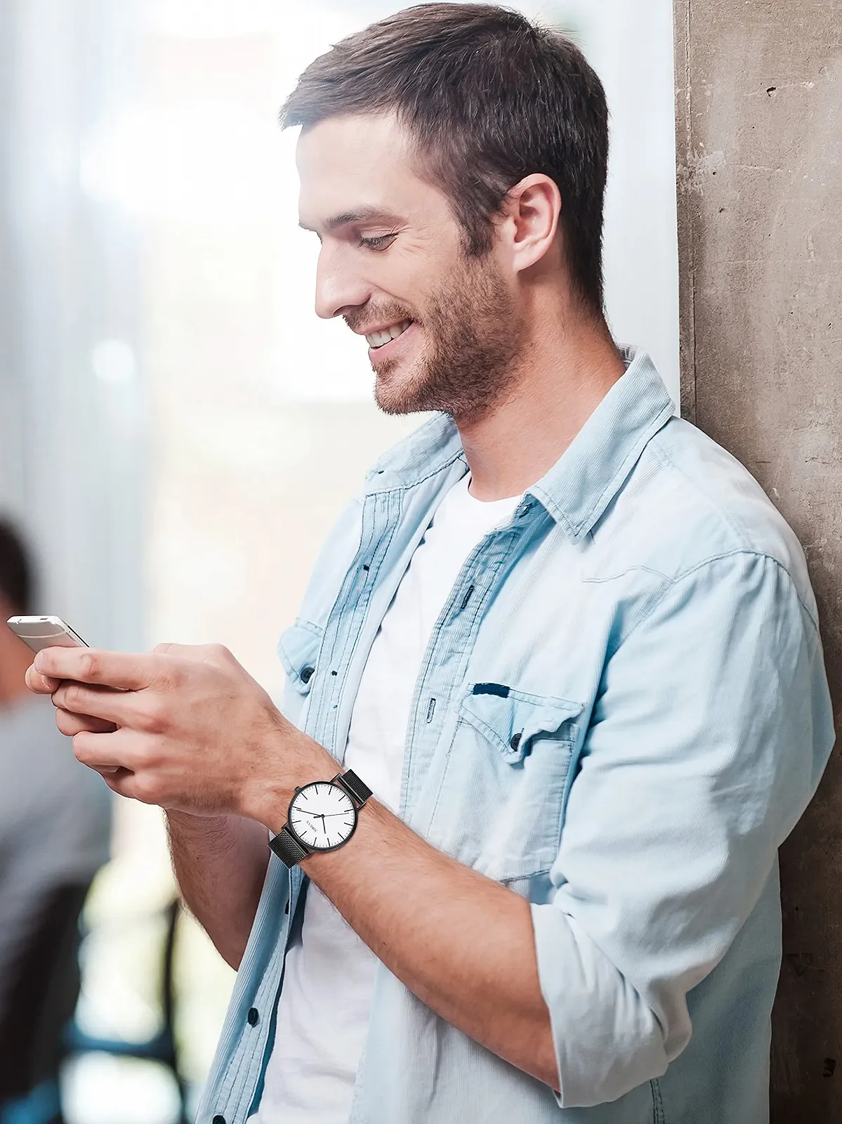 Наручные часы Ultra Thin Quartz Mesh Stainless Steel Minimalist, фото №6