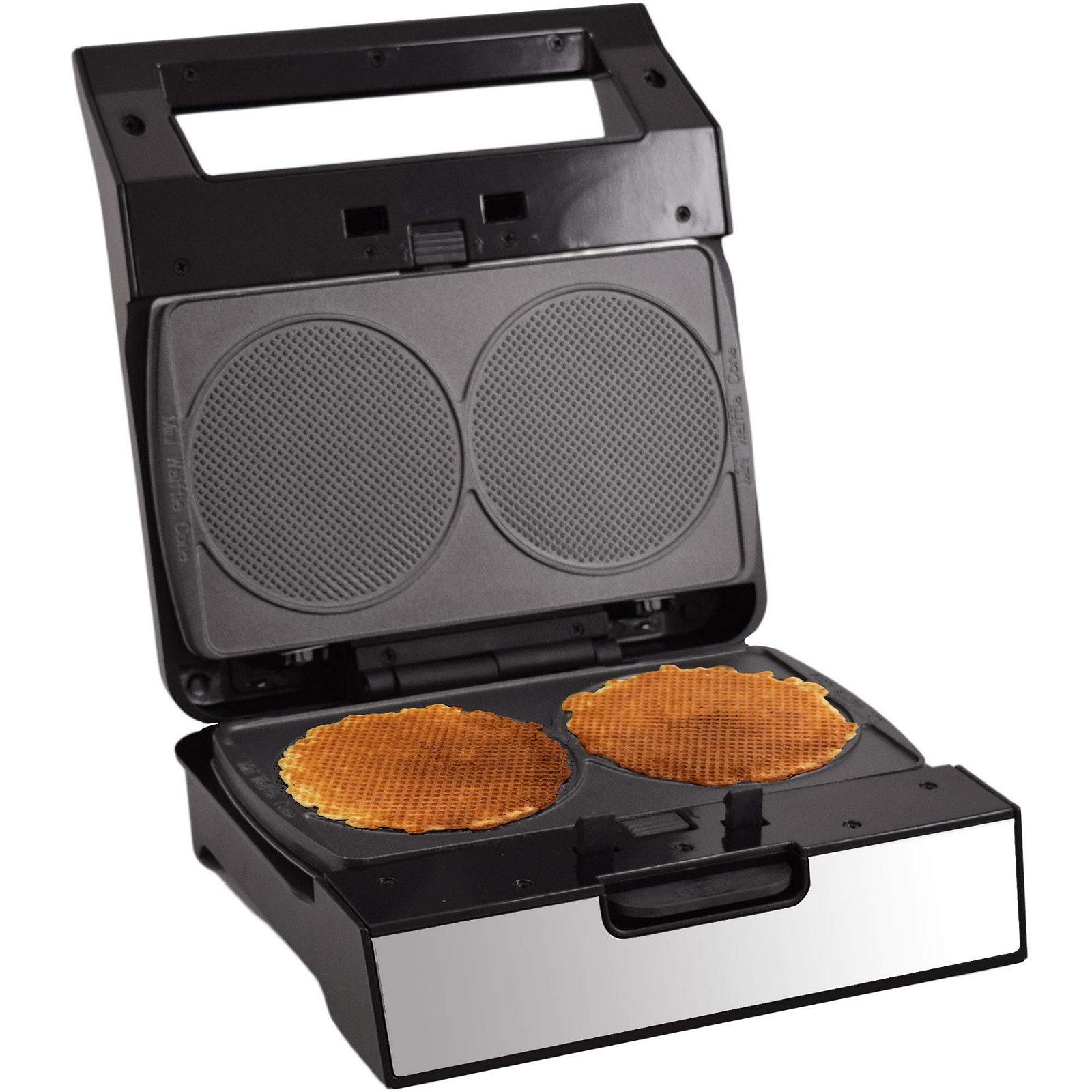 Вафельница Syntrox Germany MM-1400W для рожков мороженого, съемные пластины, черный цвет, фото №4