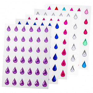 Стрази для макіяжу FRCOLOR 5 аркушів, набір для дитячого макіяжу, різнокольорові - Фото 1