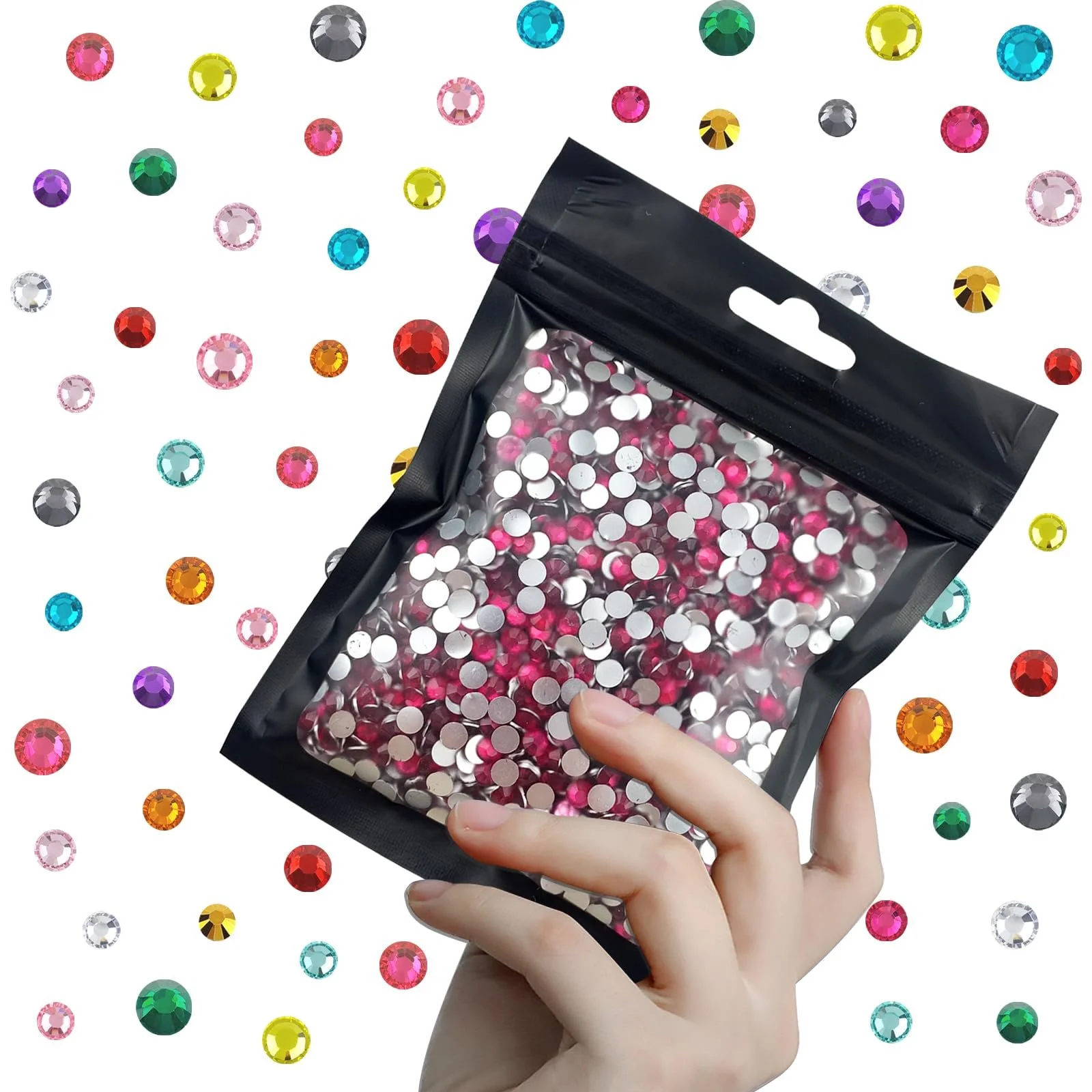 Стразы Кристалл Темно-Розовый 5 мм, 3000 шт., фото №1