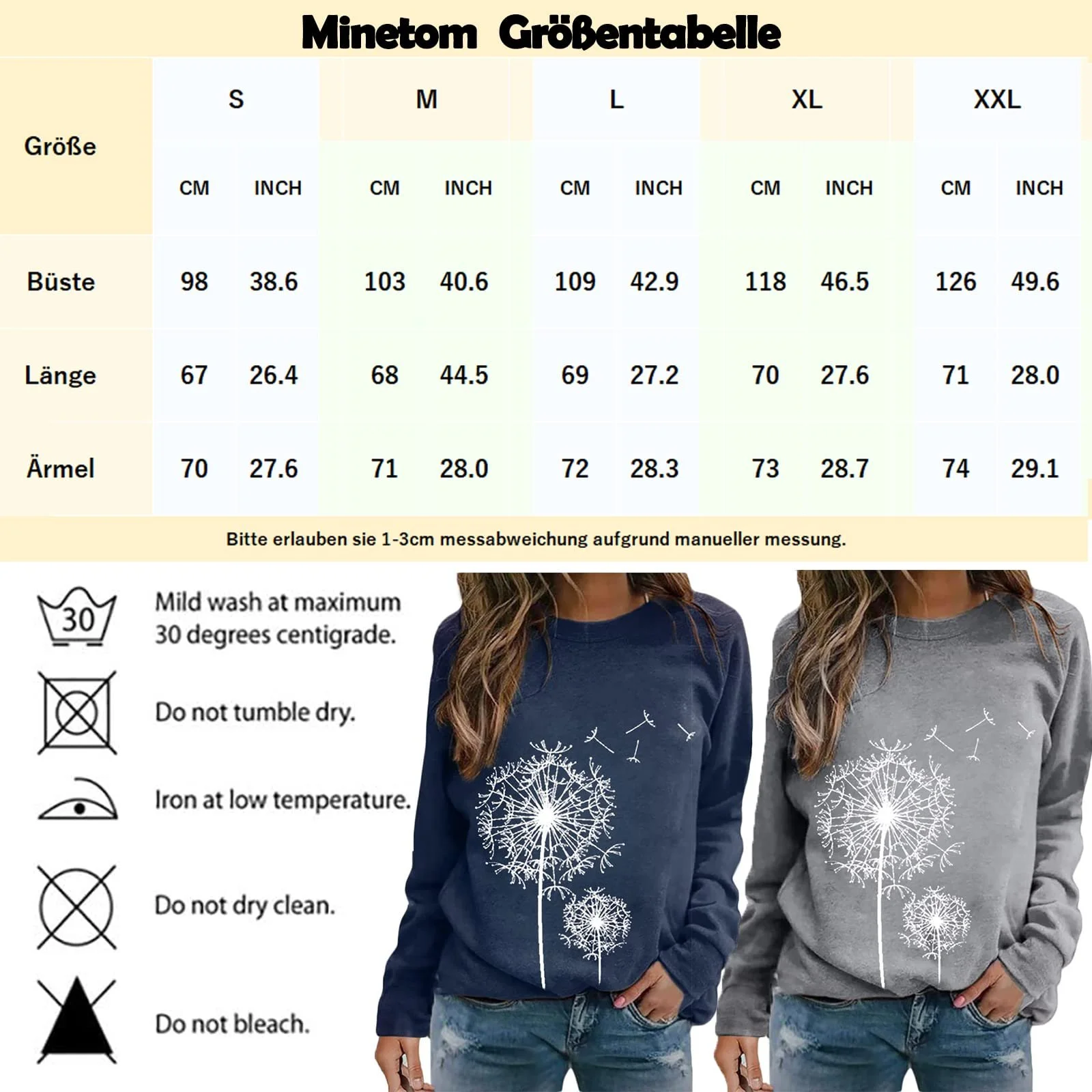 Свитшот Minetom Женский С буквами принт Осенний с длинными рукавами Круглый вырез Свободный Повседневный Топ Спортивный Уличный стиль Без капюшона Осенний Зимний, фото №6