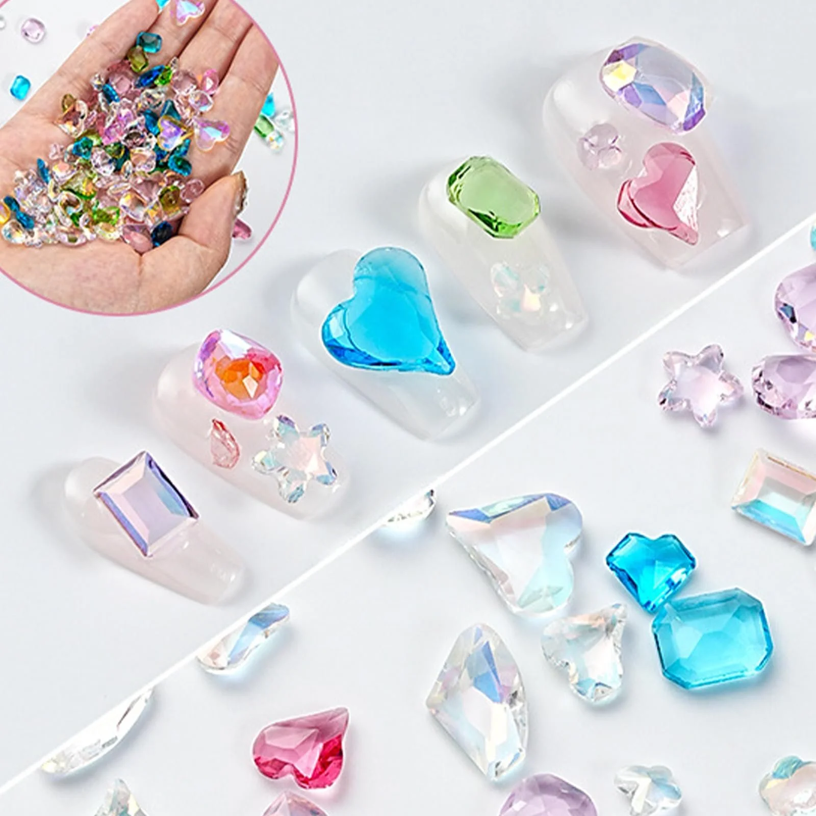 Стрази для нігтів Без бренду Різні форми 50/100 шт., фото №4