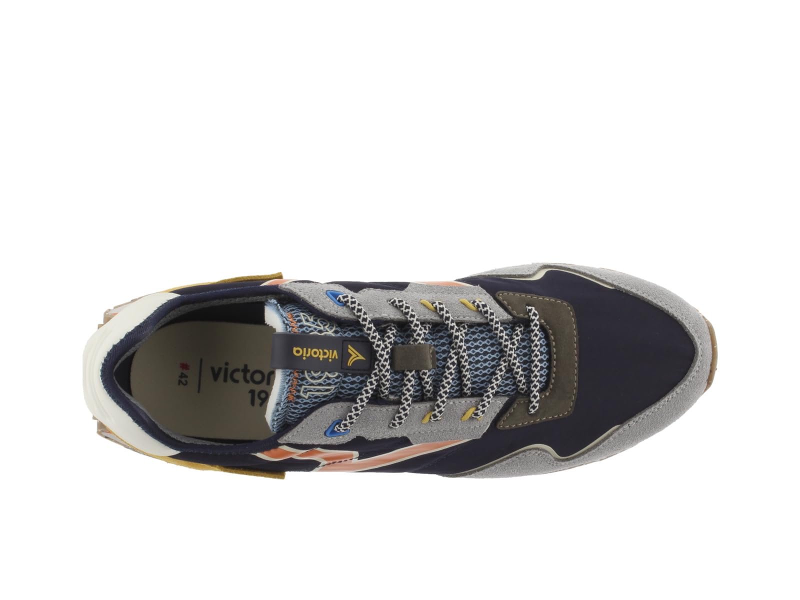 Кроссовки Victoria 1985 Низкие Wing Нейлон и Сплит Кожаные Детали и Зубчатая Подошва 8803113, фото №4