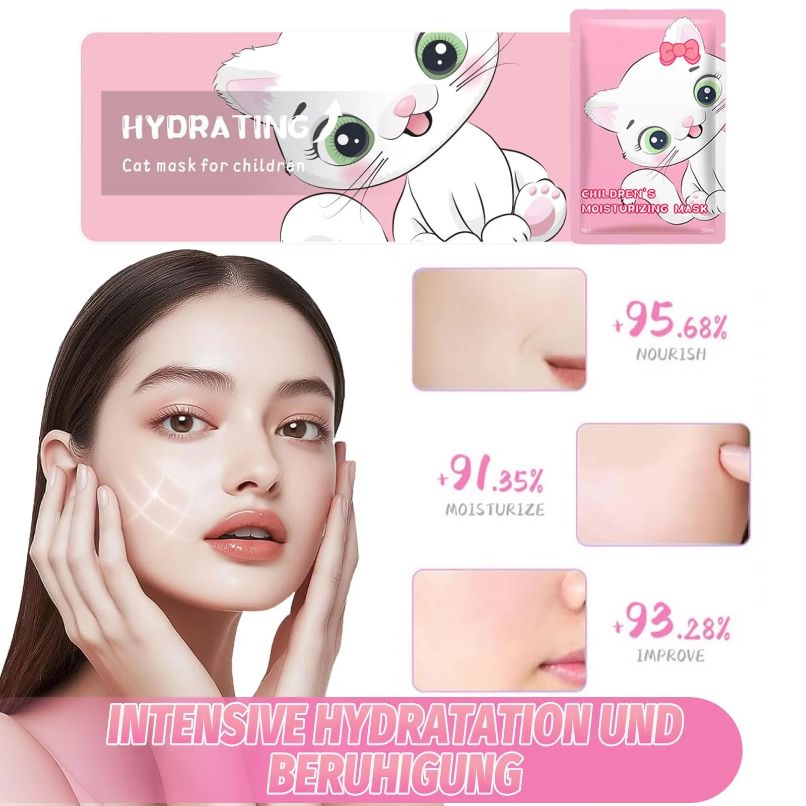 Тканевая маска Altherona Увлажняющая для лица Женская с дизайном животных Успокаивающая и питательная Гиалуроновая маска для лица для девушек-подростков Милые маски для лица Набор красоты 5 шт, фото №3 Тканевая маска Altherona Увлажняющая для лица Женская с дизайном животных Успокаивающая и питательная Гиалуроновая маска для лица для девушек-подростков Милые маски для лица Набор красоты 5 шт, фото №3