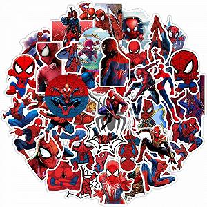 Стікери Людина Павук Spiderman Спайдермен Марвел стікерпак наклейки набір наклейок 50 шт synthetic.ua - Фото 1