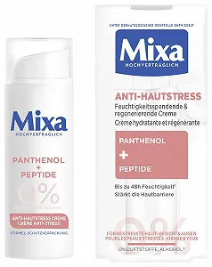 Крем для обличчя Mixa Anti-Skin Stress зволожувальний та регенерувальний з пантенолом та пептидами 50 мл - Фото 1