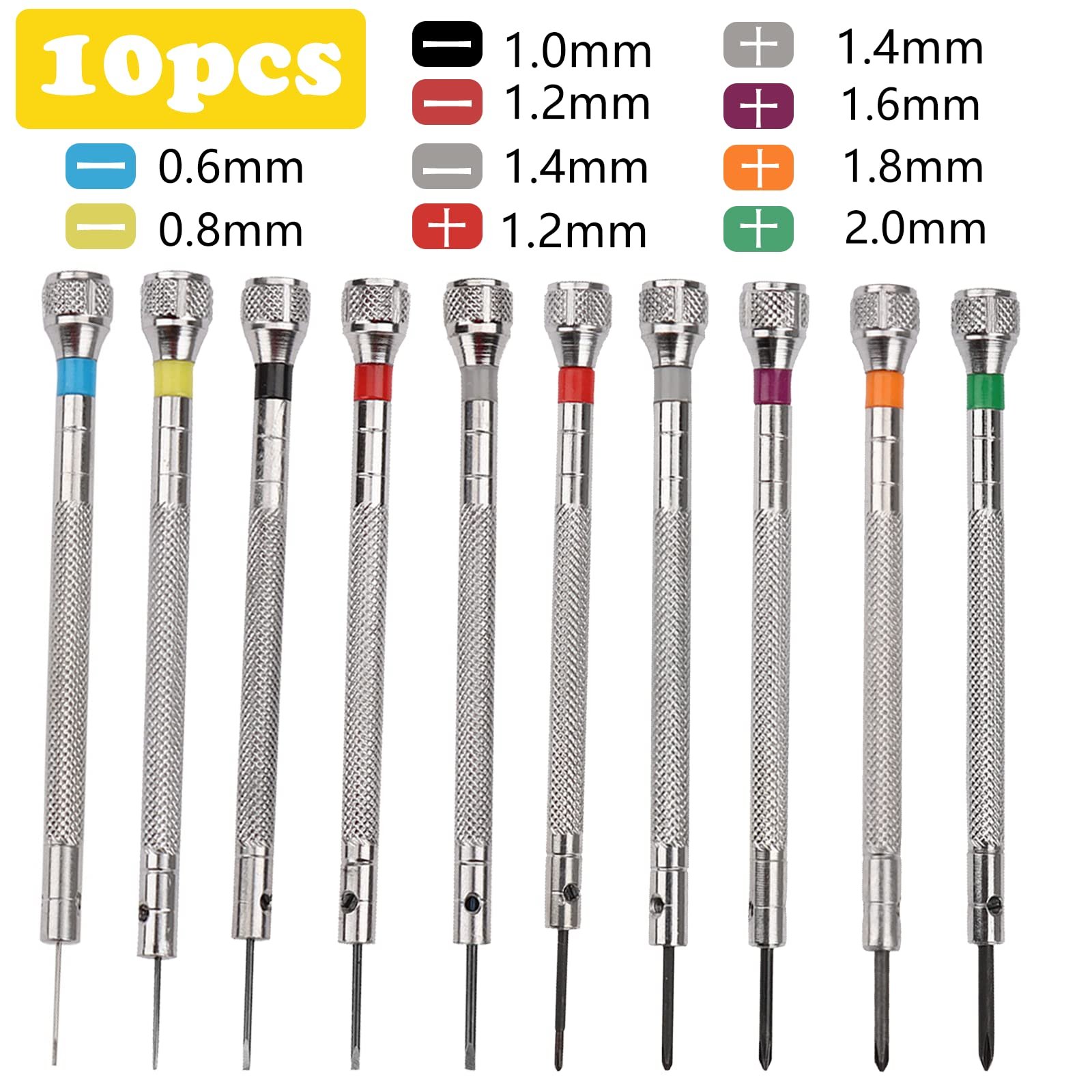 Набір викруток з обертовими головками 10 шт 0.6-2 мм, фото №3 Набір викруток з обертовими головками 10 шт 0.6-2 мм, фото №3