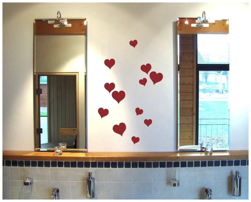 Набір наклейок на стіну Серця з контуром, фото №2 Набір наклейок на стіну Серця з контуром, фото №2