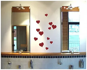 Набір наклейок на стіну Серця з контуром synthetic.ua - Фото 1