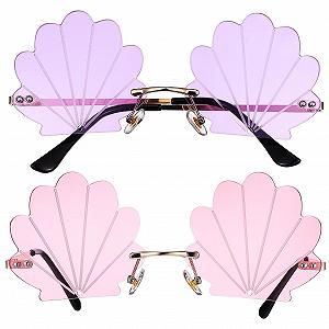 Сонцезахисні Окуляри Без Оправи LIFKOME Унісекс для Вечірок, рожевий - Фото 1